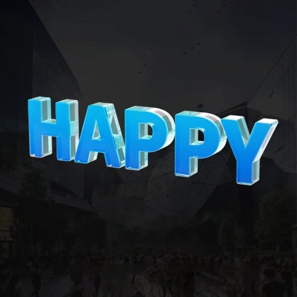 LED Text - Shaped Screen